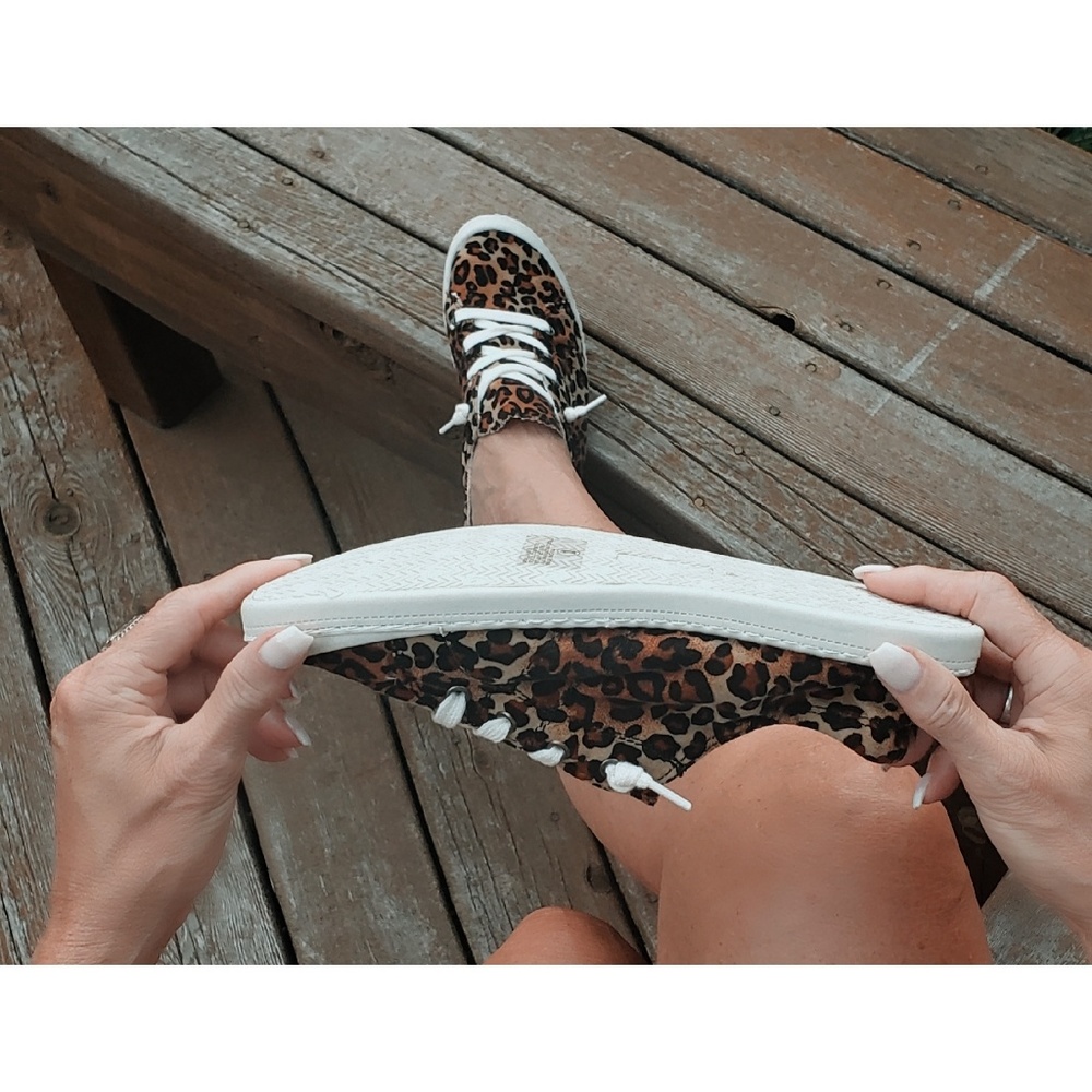 Leopard Animal Print Super Soft  Slip-On Sneaker - Picture 4 of 6